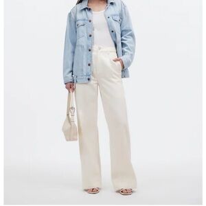 Madewell white jeans the Harlow wide leg 26